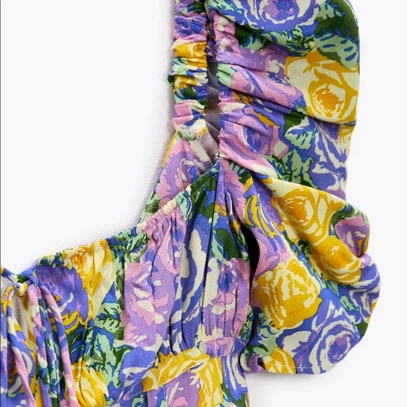 NWT - Zara - Printed corset style mini dress - Size XXL - Picture 5 of 7